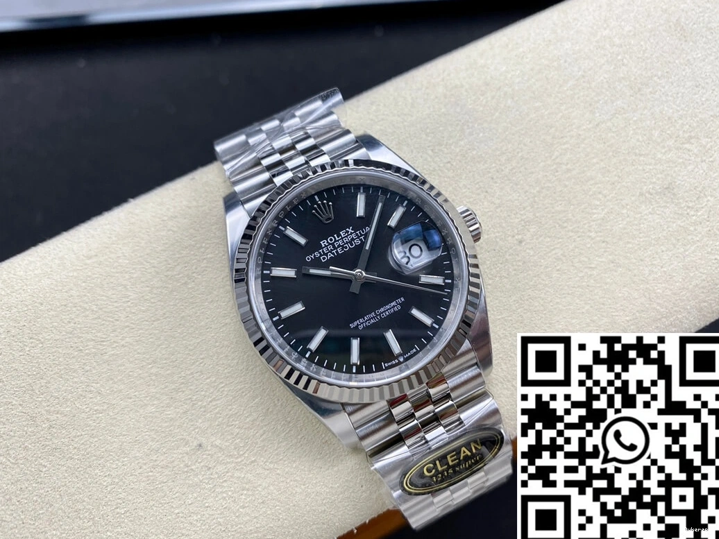 Black Dial Factory Datejust Clean M126234-0015 Rolex 36MM 0516